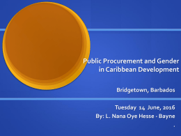 Public Procurement and Government Expenditure In which areas of