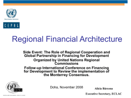 Development Banks - The UN Regional Commissions