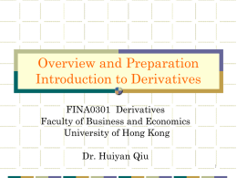 Derivatives_Chapter 0 - University of Hong Kong
