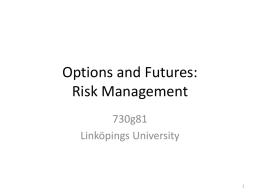 Options - IEI: Linköping University