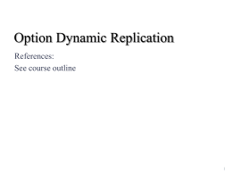 Option dynamic replication and RNV