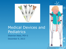 Medical Devices and Pediatrics