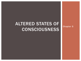 Altered states of consciousness