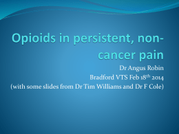 Opioids in chronic, non-cancer pain