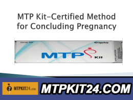 MTP Kit-Certified Method for Concluding Pregnancy