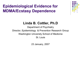 Epidemiological Evidence for MDMA/Ecstasy Dependence
