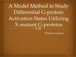 A Model Method to Study Differential G-protein