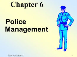 Chapter IV - History of Law Enforcement