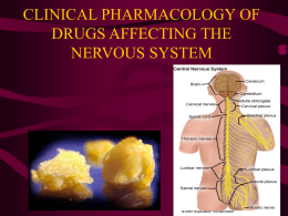 CLINICAL PHARM_ THE NERVOUS SYSTEM