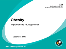 Implementing NICE Guidance