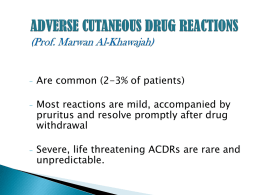 adverse cutaneous drug reactions