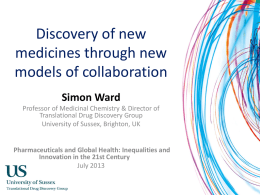 Professor Simon Ward, Director, Translational Drug Discovery