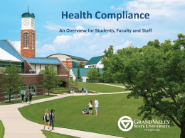 Health Compliance Overview Training Module