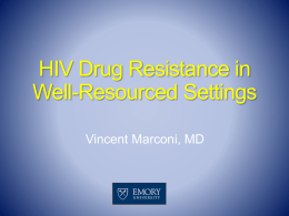 HIV Drug Resistance in Well
