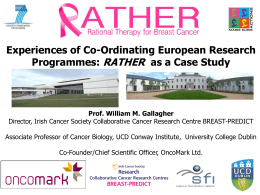 Experiences of Co-Ordinating European Research Programmes