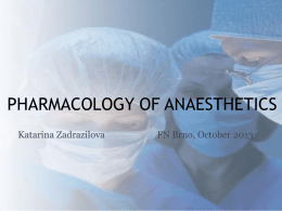 Pharmacology of anaesthetics