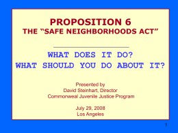 Proposition 6: Safe Neighborhoods Act