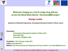 Loudos George Molecular imaging as a tool to image drug delivery