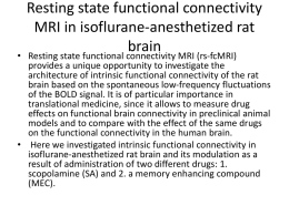 Resting state functional connectivity MRI inisoflurane