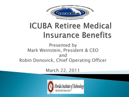 ICUBA Retiree Benefits