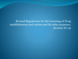 Revised Regulations for the Licensing of Drug - rho