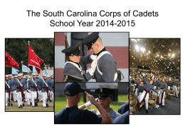 The South Carolina Corps of Cadets School Year 2014