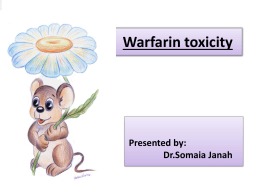 Follow))Presentations of warfarin toxicity