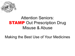 STAMP OUT Prescription Drug Misuse & Abuse