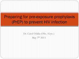 Preparing for pre-exposure prophylaxis (PrEP)