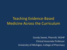 Teaching Evidence-Based Medicine Across the