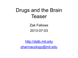 Drugs and the Brain teaser (PPT)