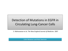Detection of Mutations in EGFR in Circulating Lung