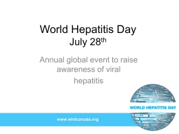 World Hepatitis Day July 28th