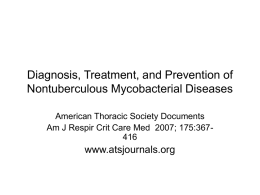 Diagnosis, Treatment, and Prevention of Nontuberculous