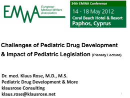 EU & US Regulatory Requirements For Pediatric