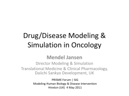Disease Modeling in Oncology