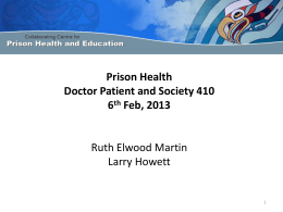 Introduction to Prison Health for medical students