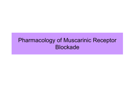 Pharmacology of Muscarinic Receptor Blockade