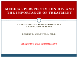 Presentation by Robert Caldwell, Ph.D.