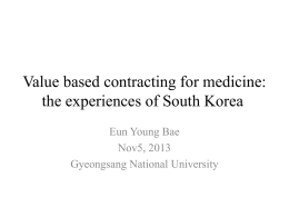 B1 Country Case South Korea Contracting for Medicines