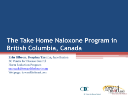 The Take Home Naloxone Program in British Columbia, Canada