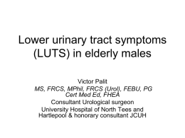 Lower urinary tract symptoms in elderly males