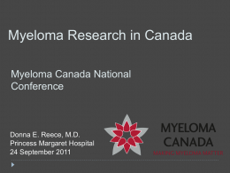Clinical Trials - Myeloma Canada