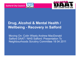 Drug, alcohol and mental health wellbeing