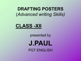 Power Point Presentation : How to Draft Posters