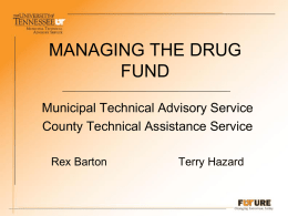 DRUG FUND city county 2012 evidence handouts