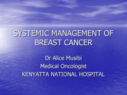 Systemic Management of Breast Cancer