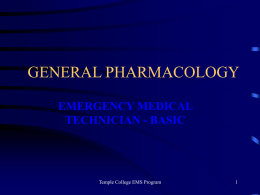 General Pharmacology EMT-B