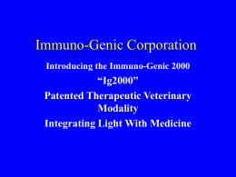 Veterinary Presentation - Immuno