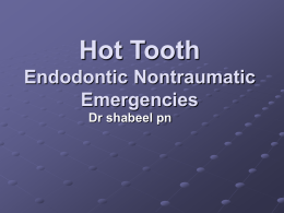 tooth sensitivity endodontic emergency